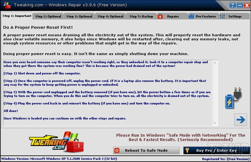 Windows Repair 電腦故障掃描修復軟件 v4.9.5 免費版 計算機軟件開發與維修的專業工具